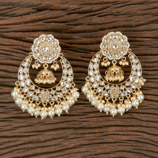 102578 Indo Western Chand Earring With Gold Plating