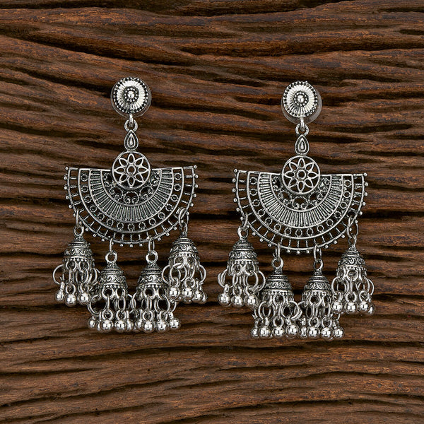 103128 Chand Earring With Oxidised Plating