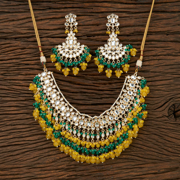 Indo Western Trendy Necklace With Gold Plating 103632