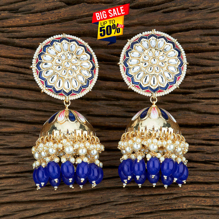 Indo Western Meenakari Earring With Gold Plating 103969