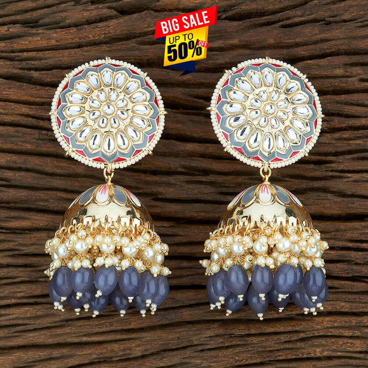 Indo Western Meenakari Earring With Gold Plating 103969