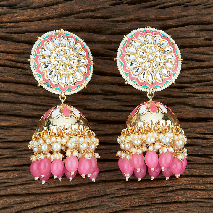 Indo Western Meenakari Earring With Gold Plating 103969