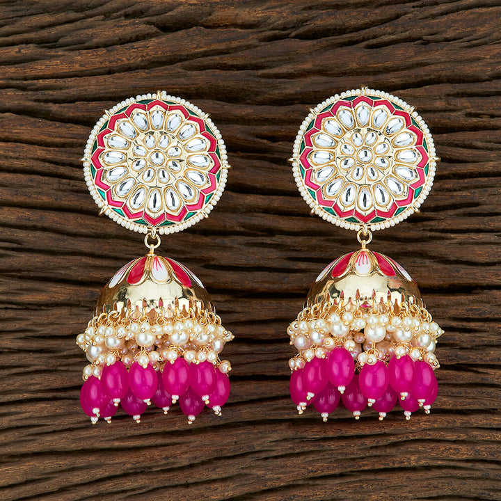 Indo Western Meenakari Earring With Gold Plating 103969