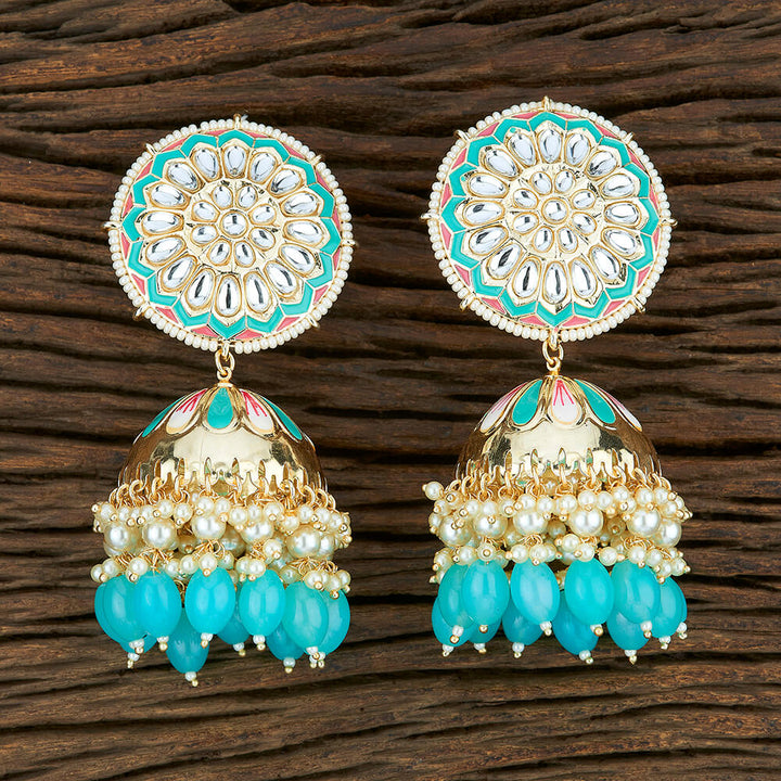 Indo Western Meenakari Earring With Gold Plating 103969