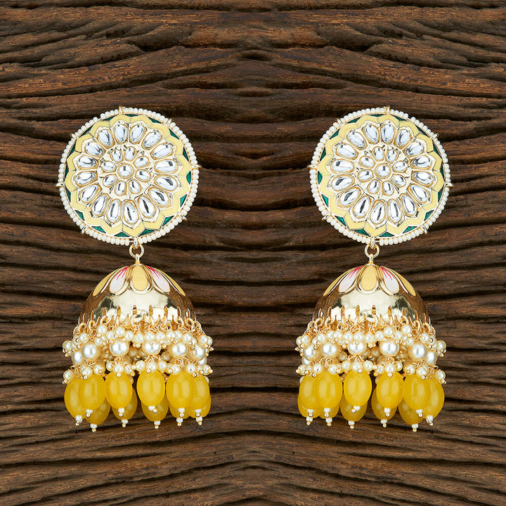 Indo Western Meenakari Earring With Gold Plating 103969