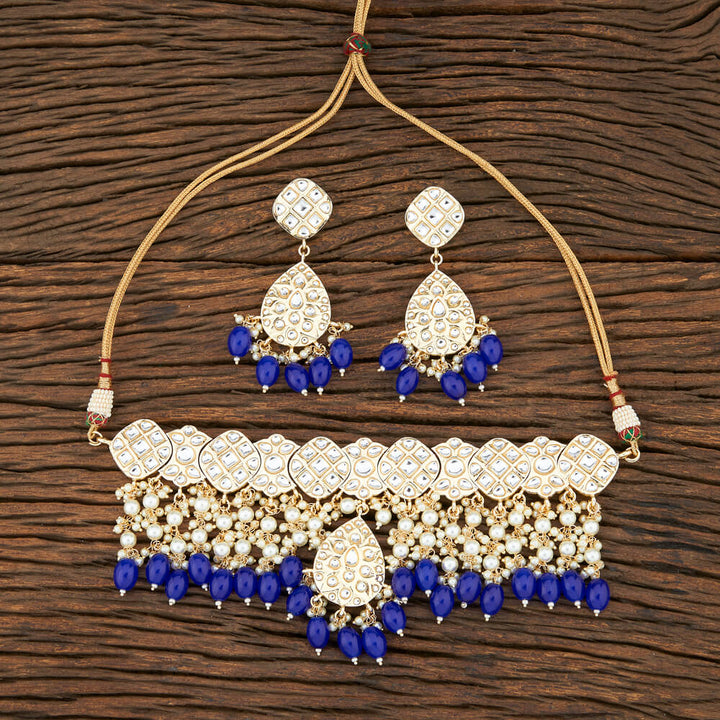 Indo Western Trendy Necklace With Gold Plating 104247