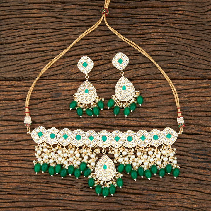 Indo Western Trendy Necklace With Gold Plating 104247