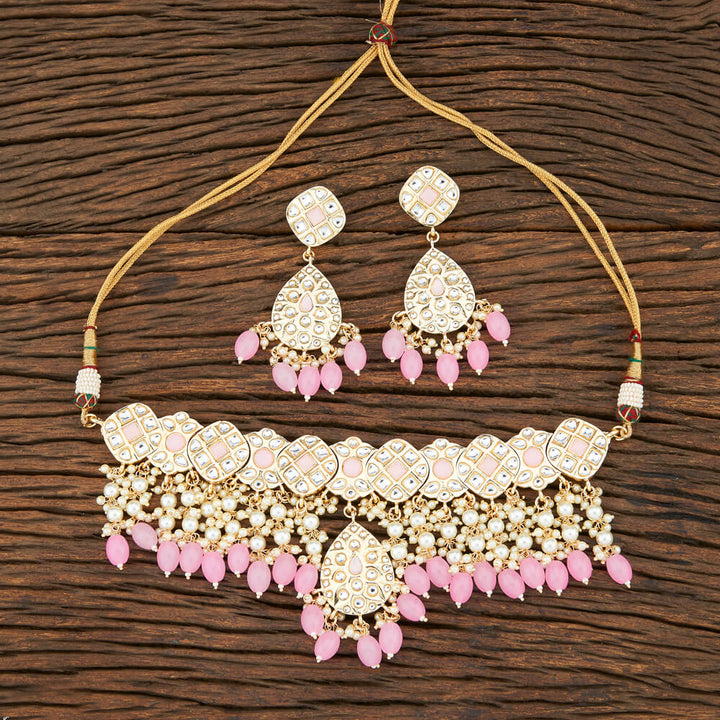 Indo Western Trendy Necklace With Gold Plating 104247