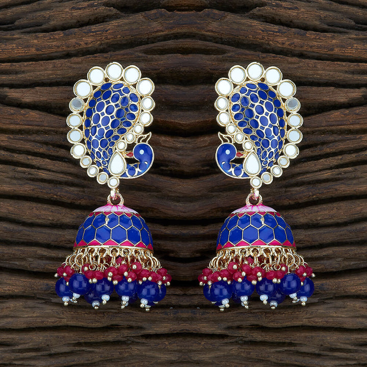 Indo Western Meenakari Earring With Gold Plating 104662