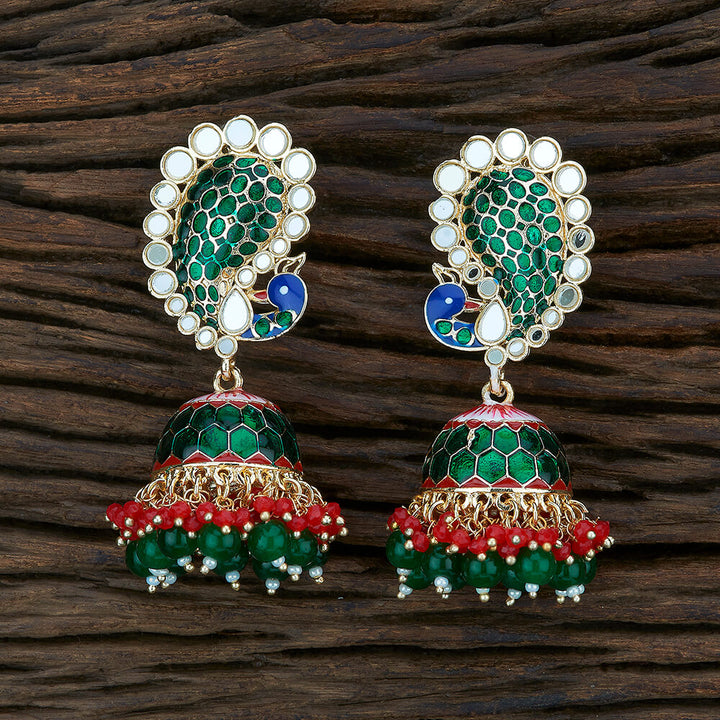 Indo Western Meenakari Earring With Gold Plating 104662