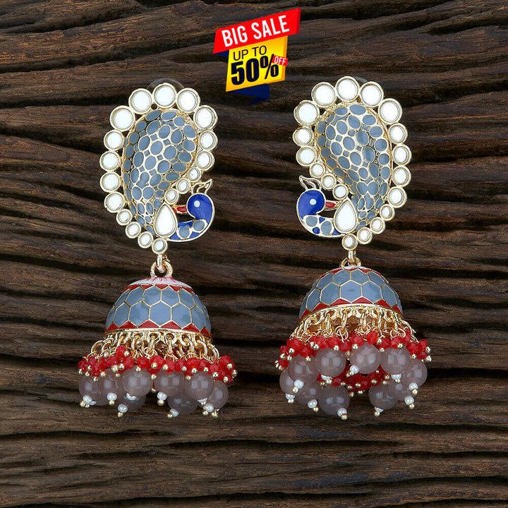 Indo Western Meenakari Earring With Gold Plating 104662