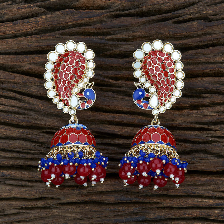 Indo Western Meenakari Earring With Gold Plating 104662