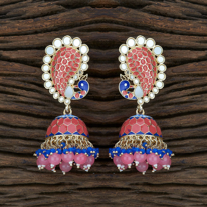 Indo Western Meenakari Earring With Gold Plating 104662