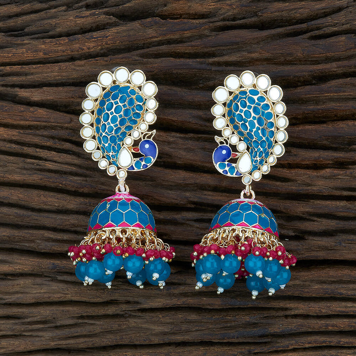 Indo Western Meenakari Earring With Gold Plating 104662