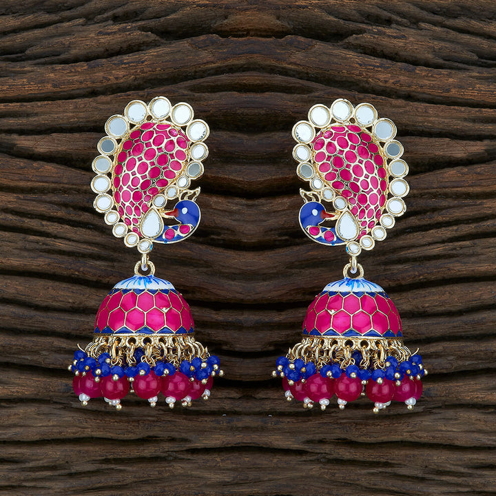 Indo Western Meenakari Earring With Gold Plating 104662