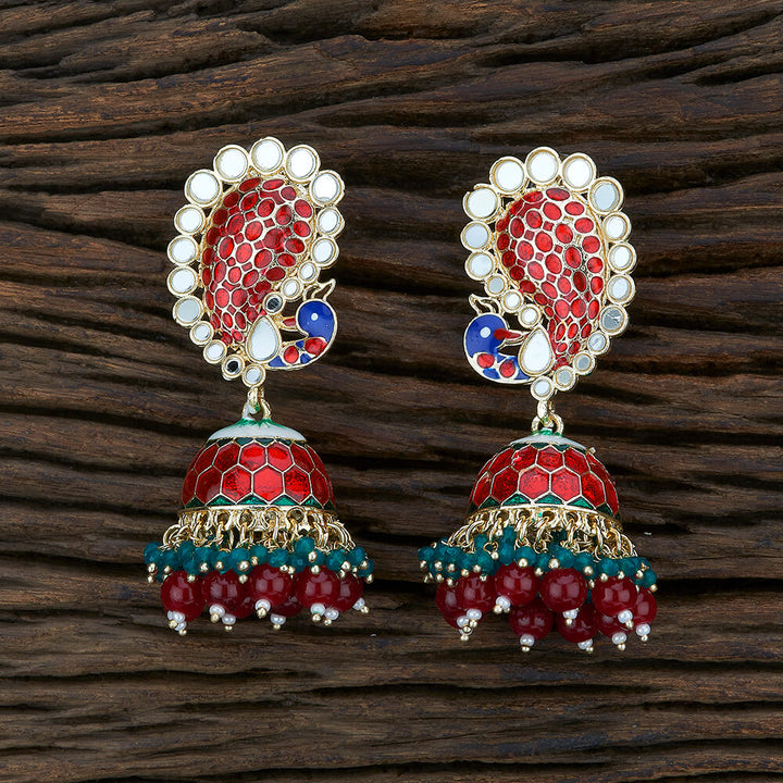 Indo Western Meenakari Earring With Gold Plating 104662