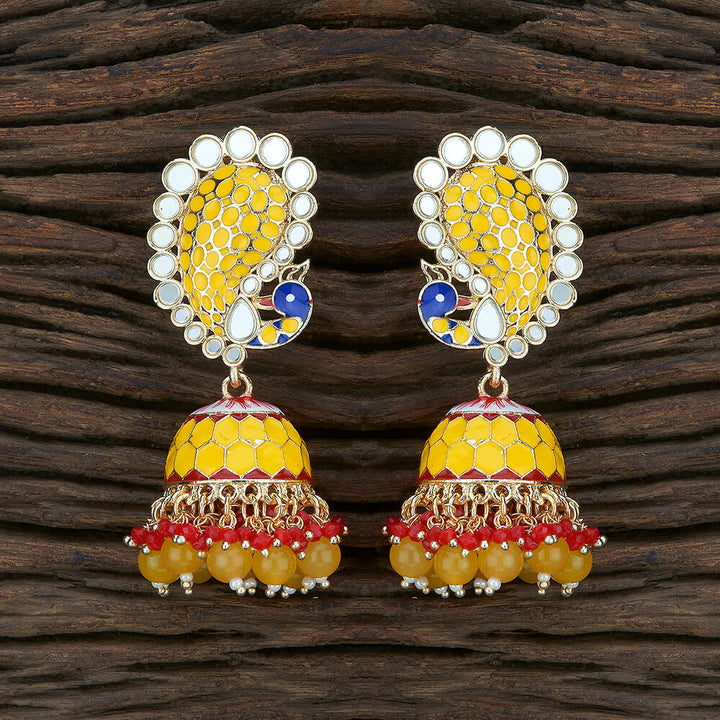 Indo Western Meenakari Earring With Gold Plating 104662