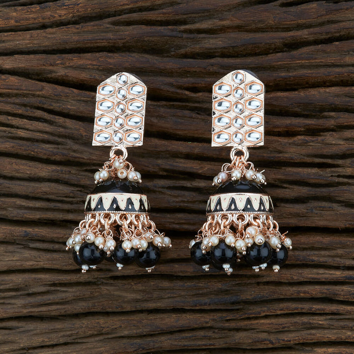 Indo Western Jhumkis With Rose Gold Plating 104690