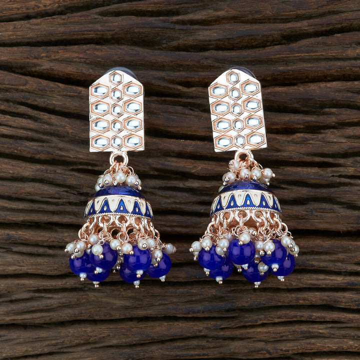 Indo Western Jhumkis With Rose Gold Plating 104690