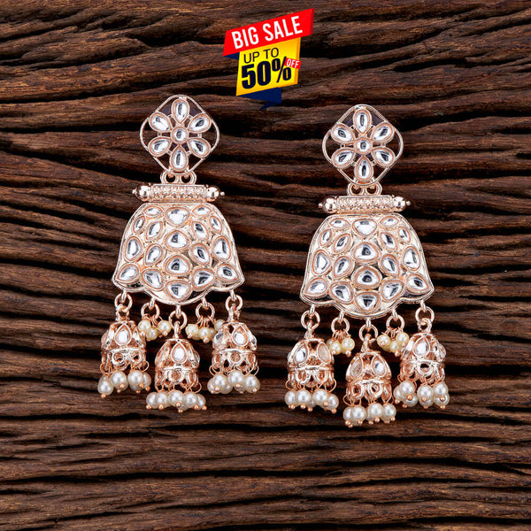 Indo Western Trendy Earring With Rose Gold Plating 105084