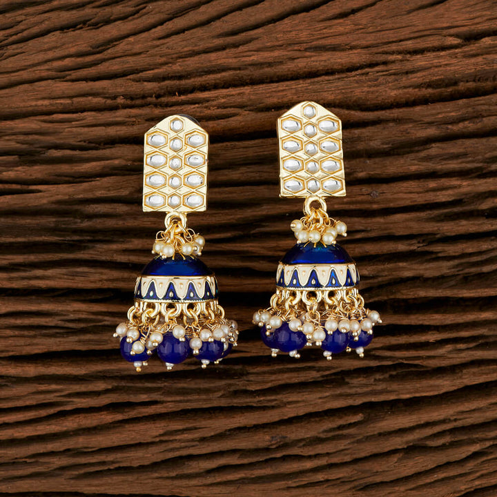 Indo Western Meenakari Earring With Gold Plating 106026