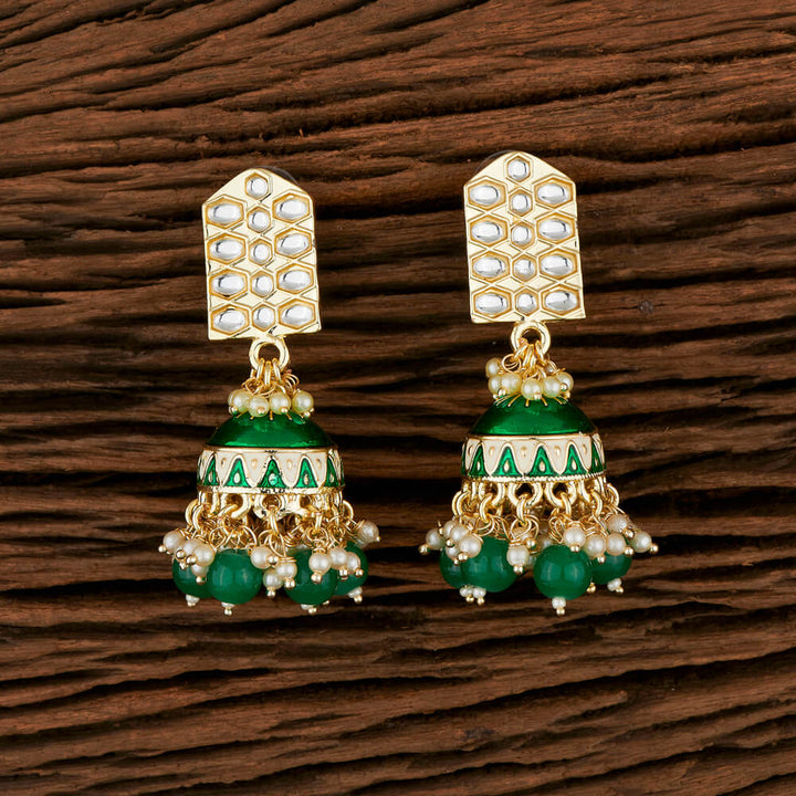 Indo Western Meenakari Earring With Gold Plating 106026