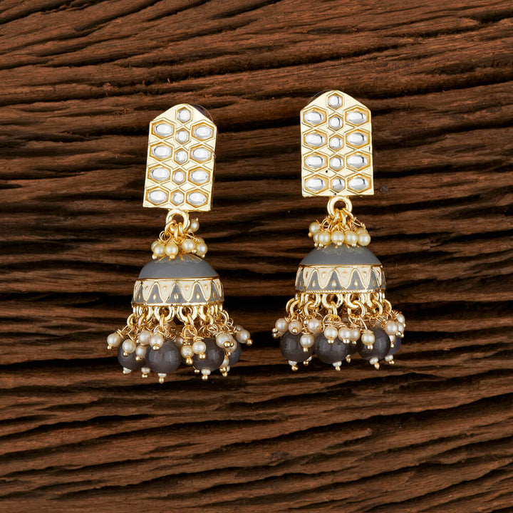 Indo Western Meenakari Earring With Gold Plating 106026