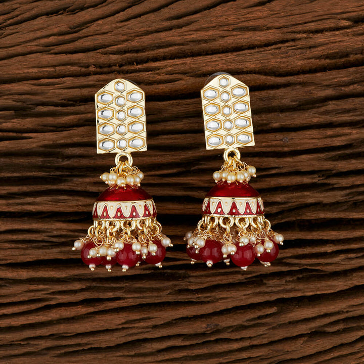 Indo Western Meenakari Earring With Gold Plating 106026