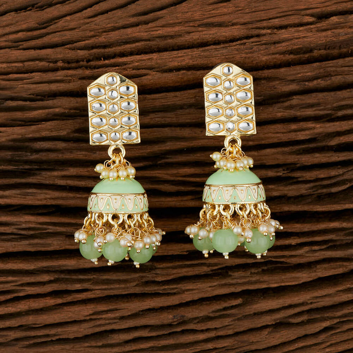 Indo Western Meenakari Earring With Gold Plating 106026