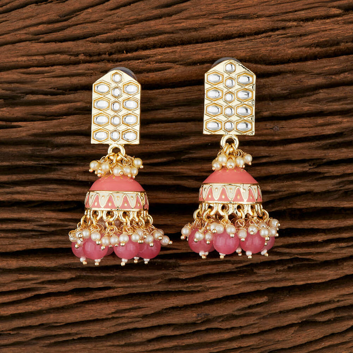 Indo Western Meenakari Earring With Gold Plating 106026