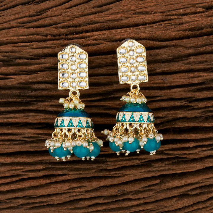 Indo Western Meenakari Earring With Gold Plating 106026