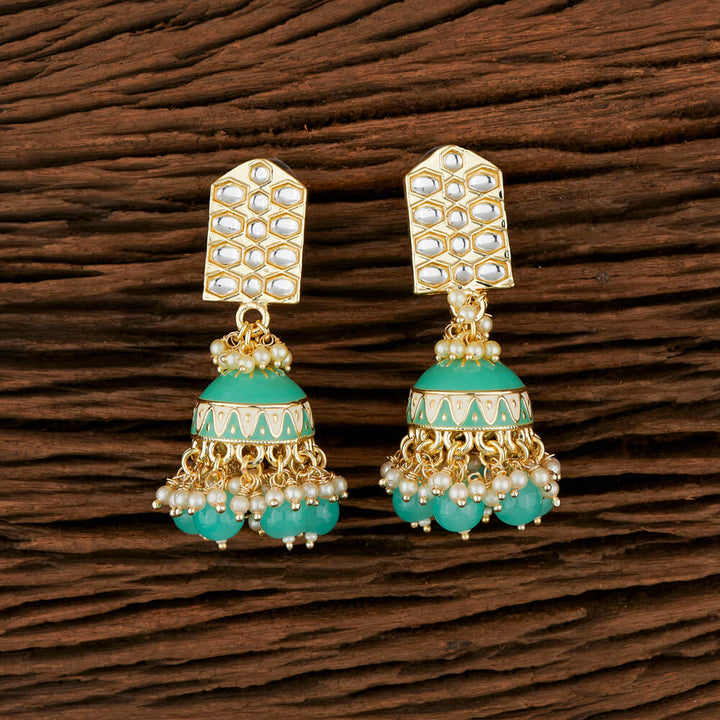 Indo Western Meenakari Earring With Gold Plating 106026