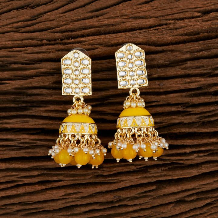 Indo Western Meenakari Earring With Gold Plating 106026