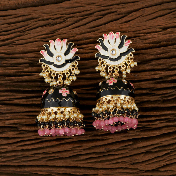 Indo Western Meenakari Earring With Gold Plating 106055