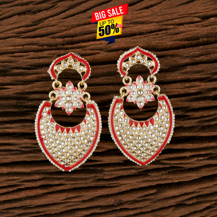 Indo Western Meenakari Earring With Gold Plating 107000