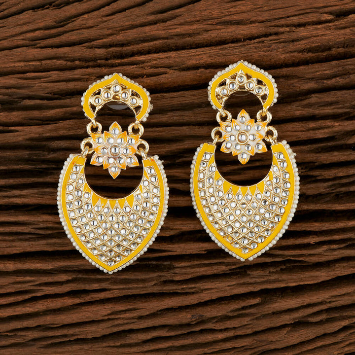 Indo Western Meenakari Earring With Gold Plating 107000