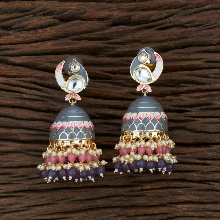 Indo Western Jhumkis With Gold Plating 107037