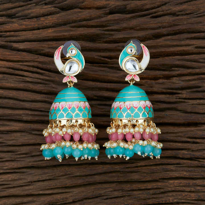 Indo Western Jhumkis With Gold Plating 107037