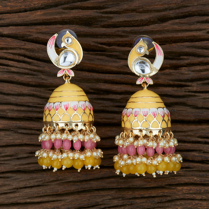 Indo Western Jhumkis With Gold Plating 107037