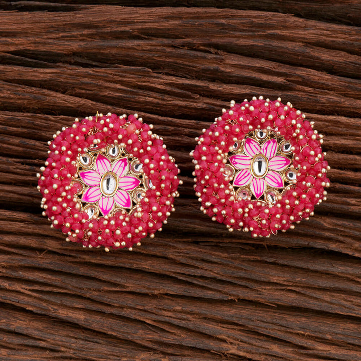 Indo Western Meenakari Earring With Gold Plating 107081