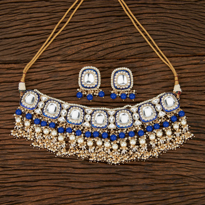 Indo Western Classic Necklace With Gold Plating 108048