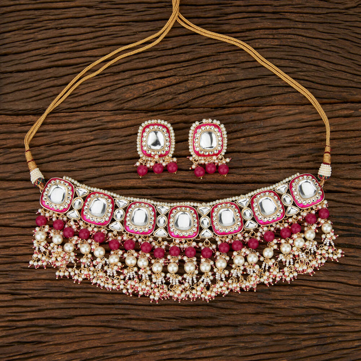 Indo Western Classic Necklace With Gold Plating 108048