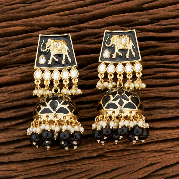 Indo Western Meenakari Earring With Gold Plating 108091