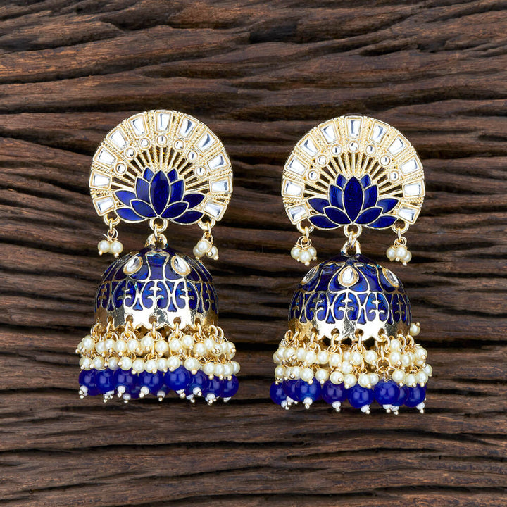 Indo Western Meenakari Earring With Gold Plating 108199