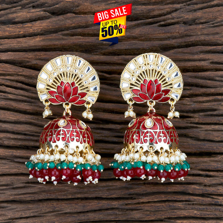 Indo Western Meenakari Earring With Gold Plating 108199