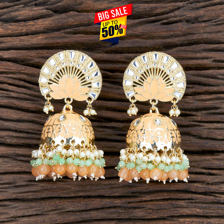 Indo Western Meenakari Earring With Gold Plating 108199