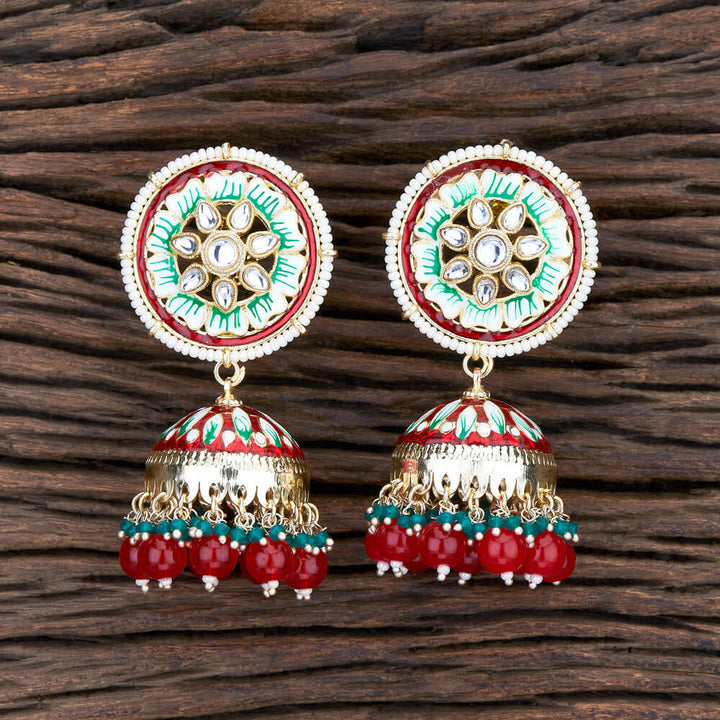 Indo Western Meenakari Earring With Gold Plating 108214