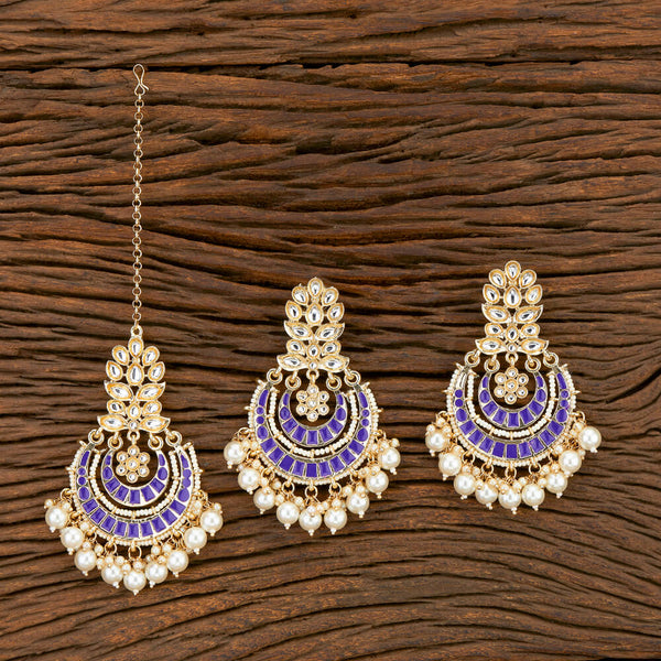 Indo Western Meenakari Earring Tikka With Gold Plating 108306