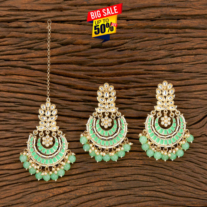 Indo Western Meenakari Earring Tikka With Gold Plating 108306