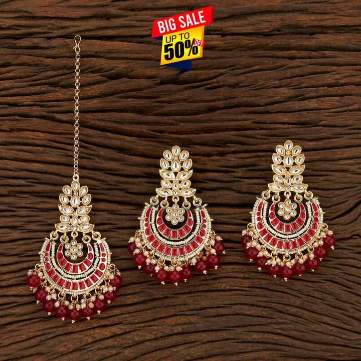 Indo Western Meenakari Earring Tikka With Gold Plating 108306